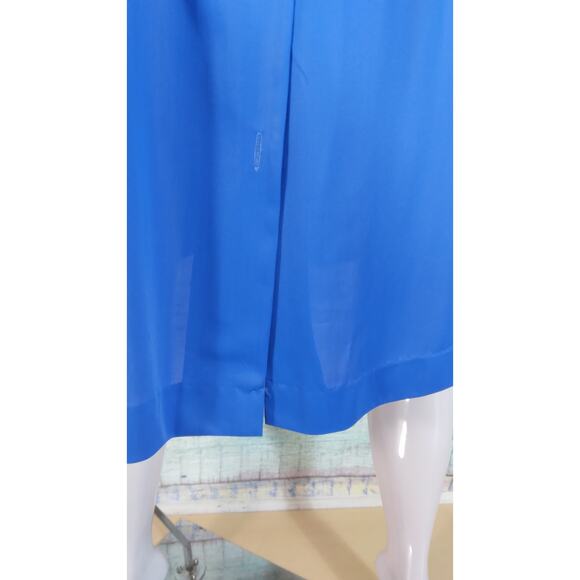 Vintage Gossard Artemis Blue Button Down Robe 3/4 Sleeve Size small Pockets - Picture 5 of 7